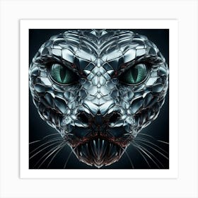 Python Head Art Print