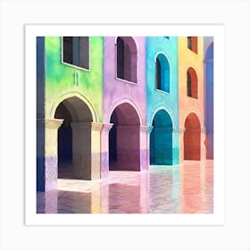 Colorful Buildings Art Print