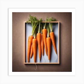 Carrots In A Frame 31 Art Print