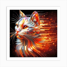 Feline Cat Creative Artwork Illustration 55 Art Print