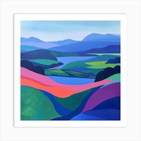 Colourful Abstract The Lake District England 2 Art Print