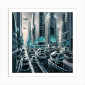 Futuristic City 2 Art Print