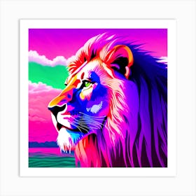 Lion Painting Art Print