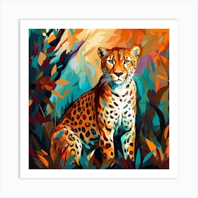 Leopard In The Jungle Art Print