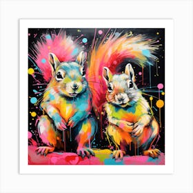 Two Squirrels Art Print