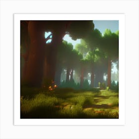 Forest In The Fog Art Print