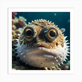 Masked Puffer Fish 2 Art Print