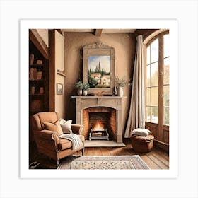 Cozy Living Room Art Print