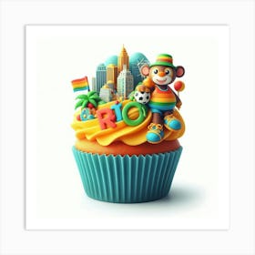 Rio De Janeiro Cupcake Art Print