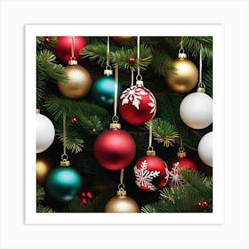 Christmas Ornaments 118 Art Print