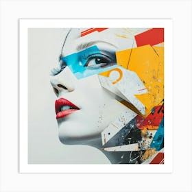 Abstract Portrait Of A Woman 18 Art Print