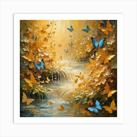 Butterfly Stream Art Print