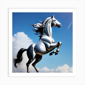 Silver Horse 1 Art Print