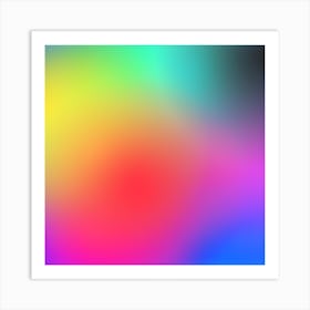 Abstract Rainbow Background Art Print