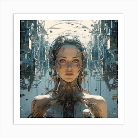 Cybernetic Woman Art Print