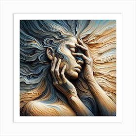 Flowing Dreams - Abstract Woman Art Art Print