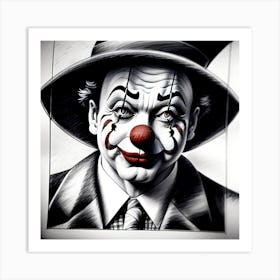 Clown Drawing Art Print