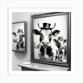 Cows In Hats Art Print