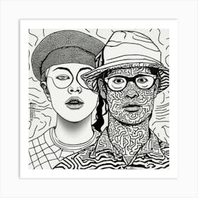 Man And Woman 1 Art Print