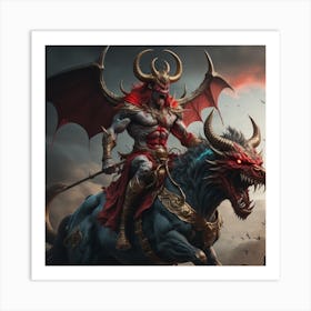 Demon On Horseback Art Print