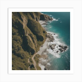 Aerial View Of The Coast 1 Art Print