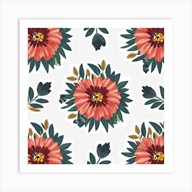 Floral Pattern 2 Art Print