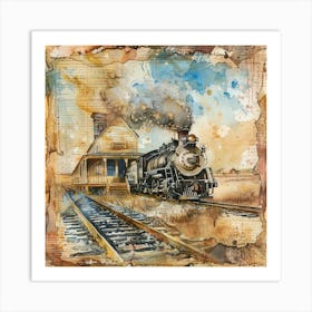 Vintage Steam Train 9 Art Print