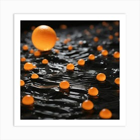 Oranges In Water Art Print