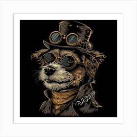 Steampunk Dog 17 Art Print