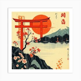 Japanese Tori Gate Art Print