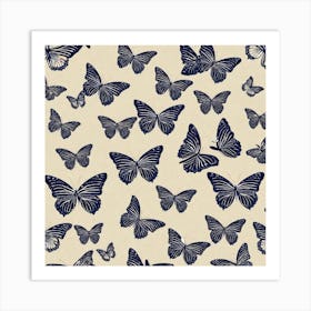 Blue Butterflies Art Print