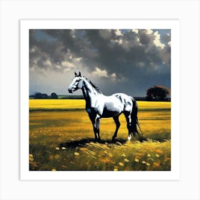 Horse In The Field 7 Art Print