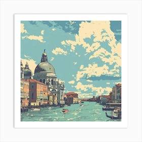 A Venice With Grand Canal Lofi Illustration 1720474664 4 Art Print