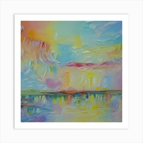 Sunset Over The Sea Art Print