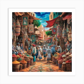 Moroccan Market 1 Art Print