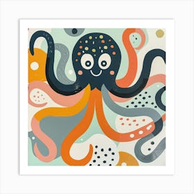 Charming Illustration Octopus 2 Art Print