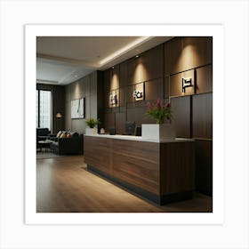 Default Create Unique Design Of Office Front Desk Wall 1 Art Print