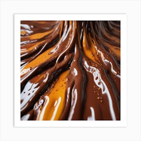 Close Up Of Melted Chocolate Art Print