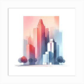 City Skyline Art Print