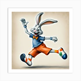 Bunny Jumping 3 Art Print