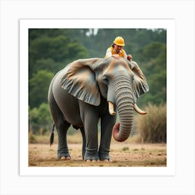 Asm Elephant Wearing Like An Engineer 823c3963 17b4 4223 B0fe A30587809140 Art Print