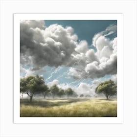 Lightning In The Sky Art Print