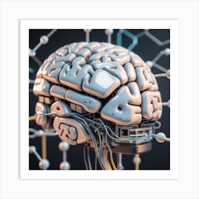 Brain With Wires 4 Art Print