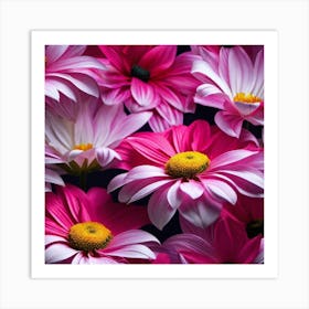 Pink Daisies 1 Art Print