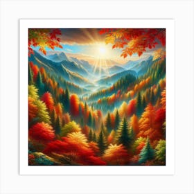 Autumn In The Mountains 3 Art Print