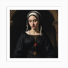 Portrait Of Madonna Art Print