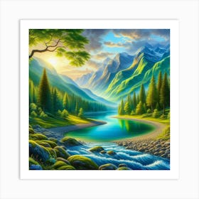 Landscape In The Mountains 1 Art Print