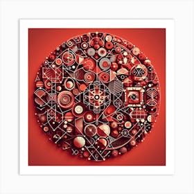 Abstract Geometric Pattern 1 Art Print