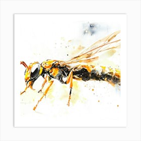 Wasp Watercolor Wild Art Print