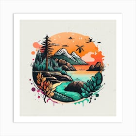 Landscape Painting 2 Art Print